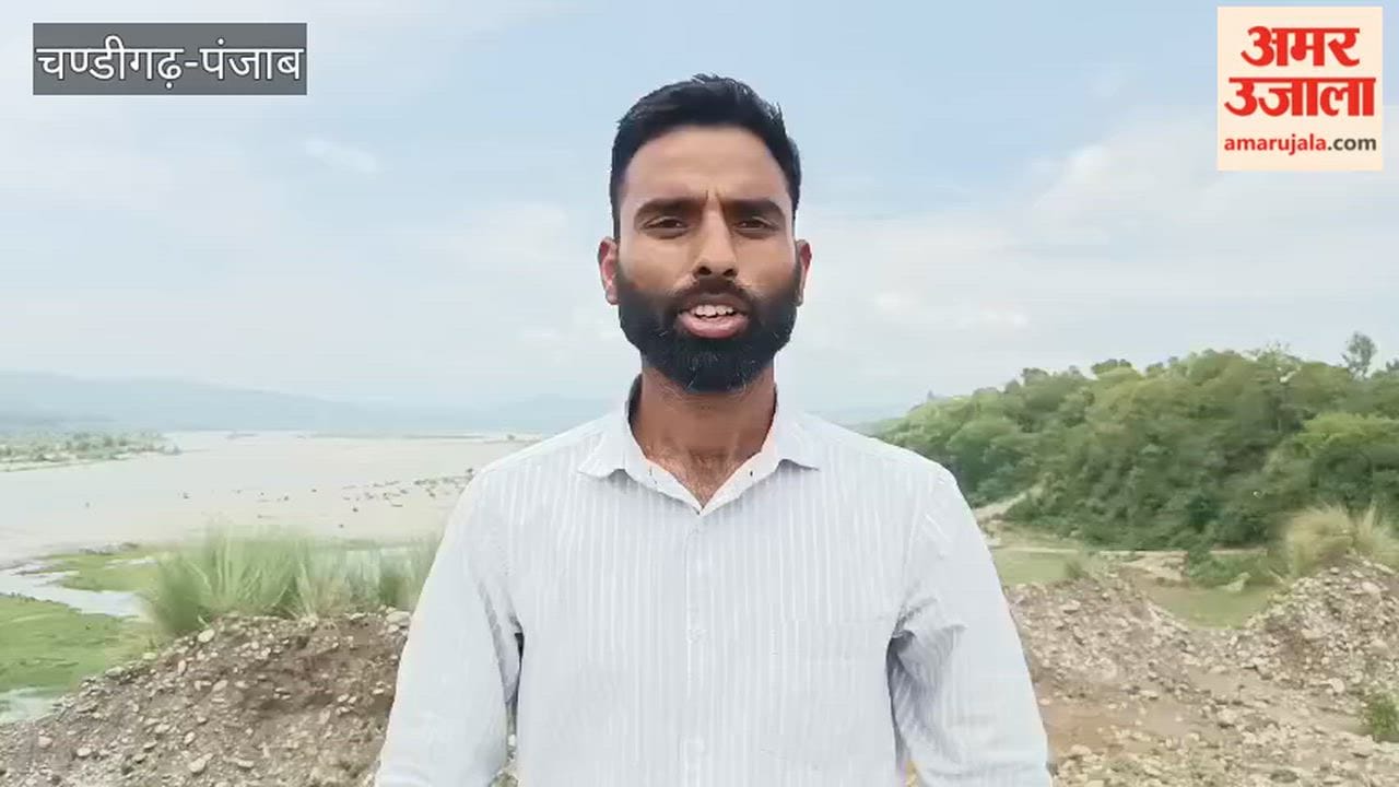 People picnicking in middle of Ravi River in Pathankot water levels could rise at any moment.