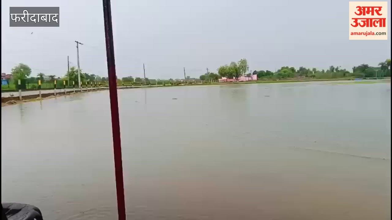 Several cricket grounds in Faridabad have turned into ponds due to heavy rains