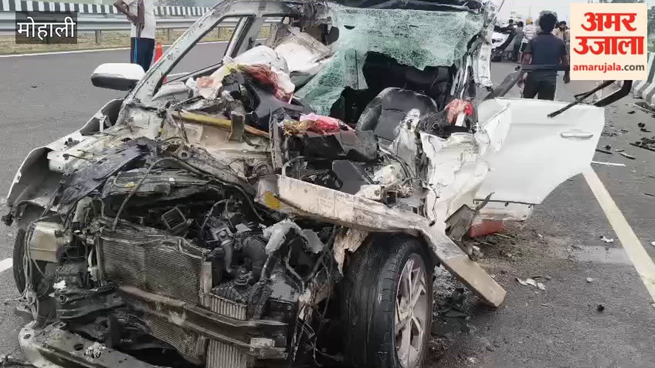 Horrific road accident near Kharar: Newlywed couple killed, elderly person injured.
