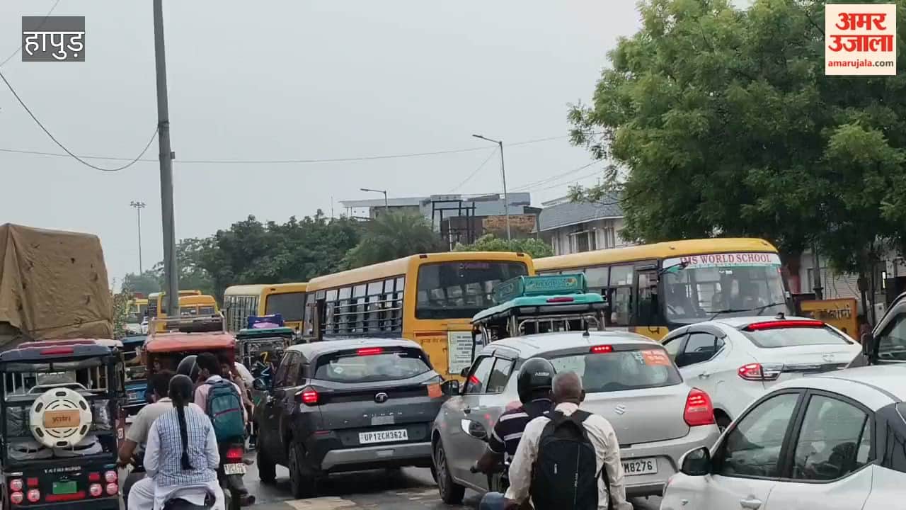 Hapur News Truck breaks down on Meerut Road flyover