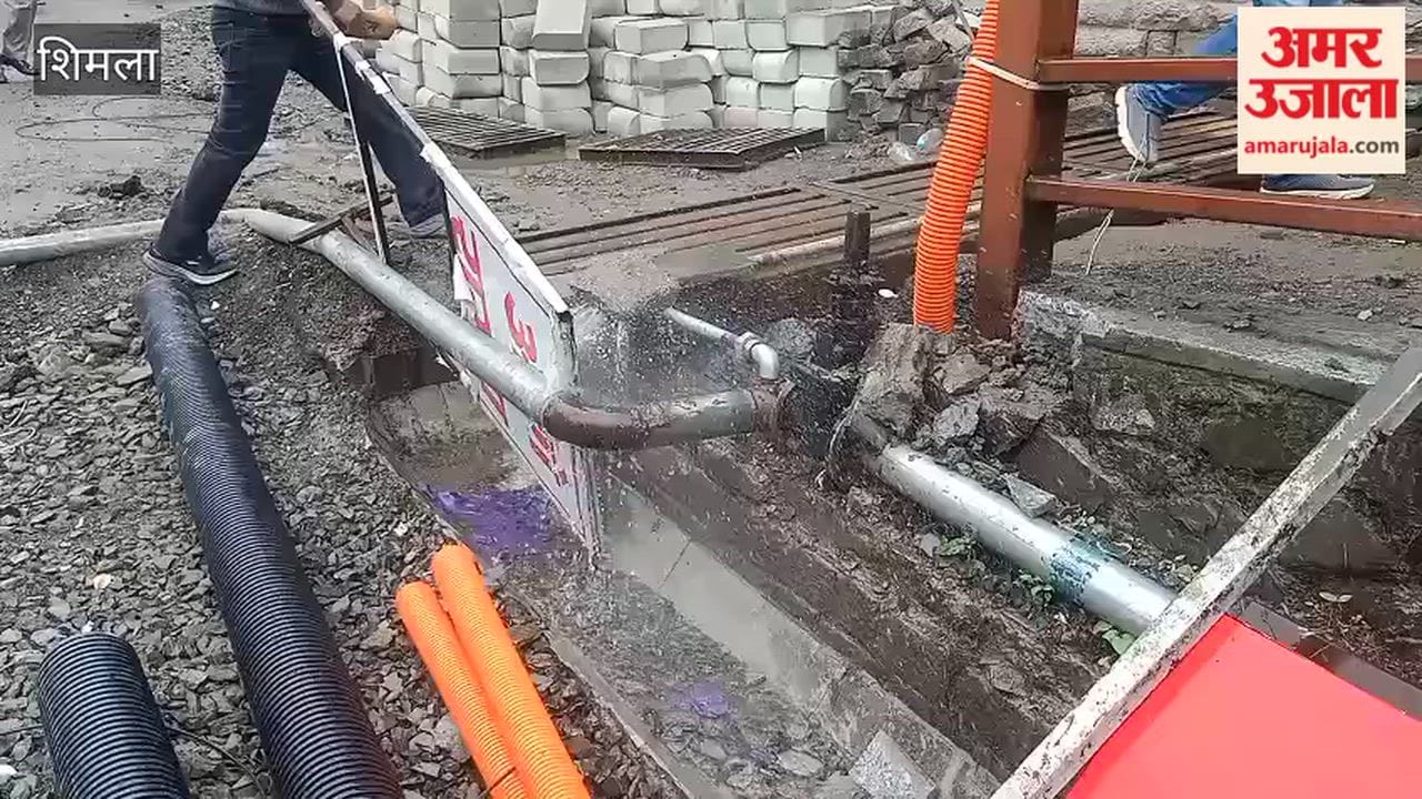 Shimla News: Water Pipeline Bursts Near Mall Road Lift, Thousands of Litres Wasted