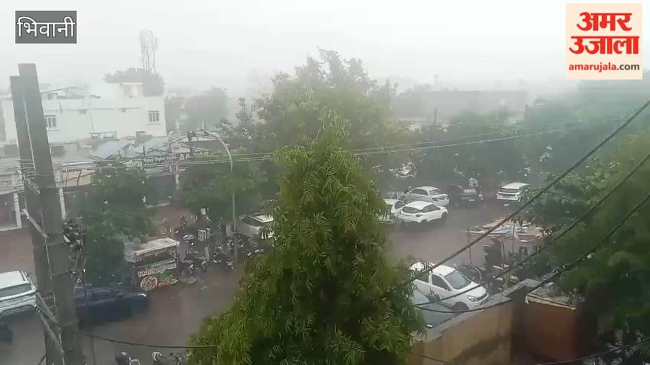 Waterlogging on roads in Bhiwani after rain