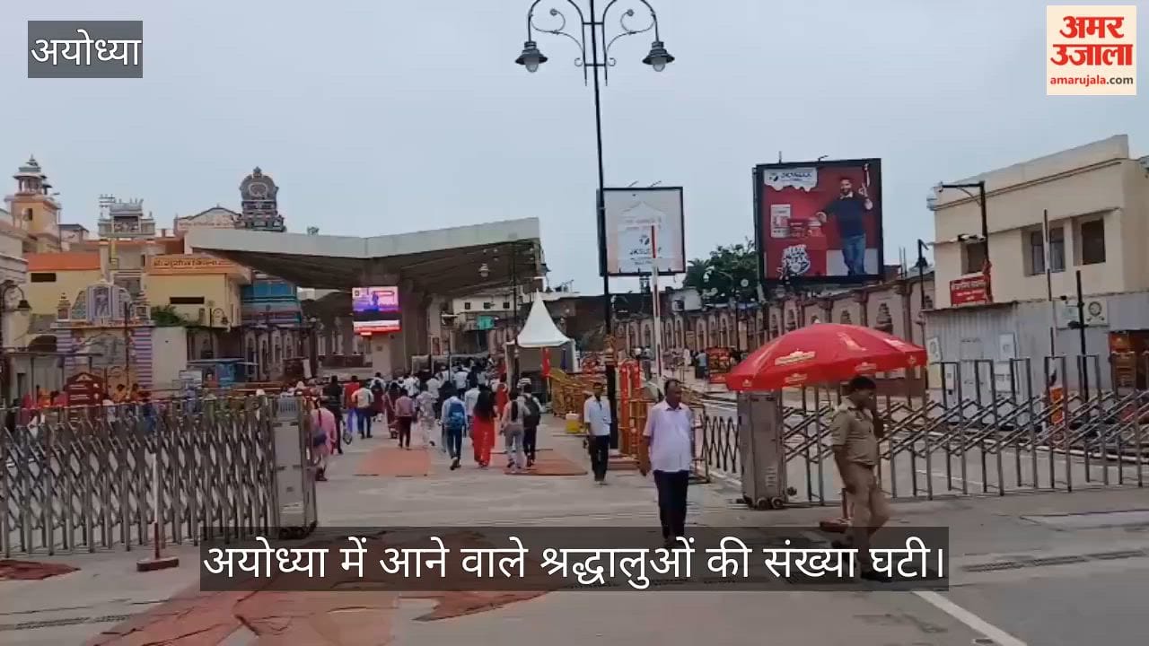 VIDEO: राम मंदिर में श्रद्धालुओं की संख्या घटी, कारोबार और चढ़ावे पर भी दिखा असर