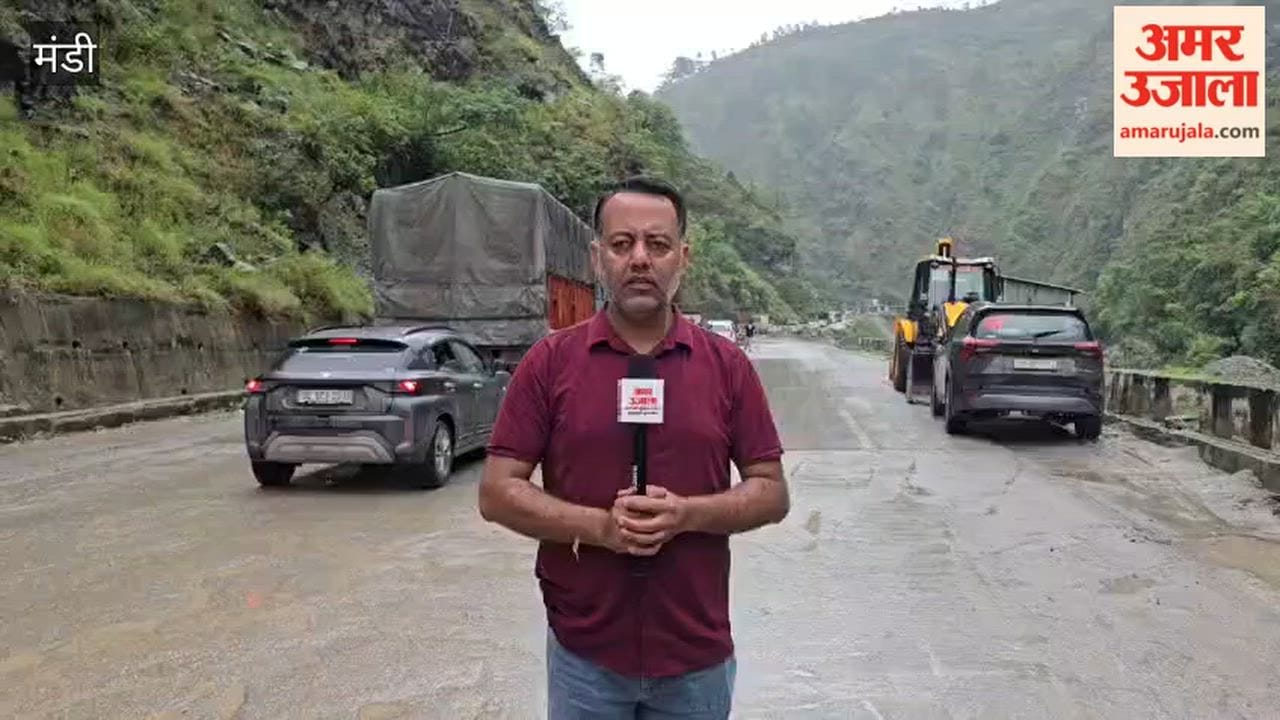 mandi kullu highway jhalogi rockfall hanogi tunnel traffic update