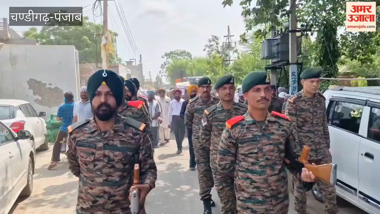 Jagraon's brave soldier Naik Sikandar Singh bid a final farewell with military honors; a sea of people turned out with teary eyes