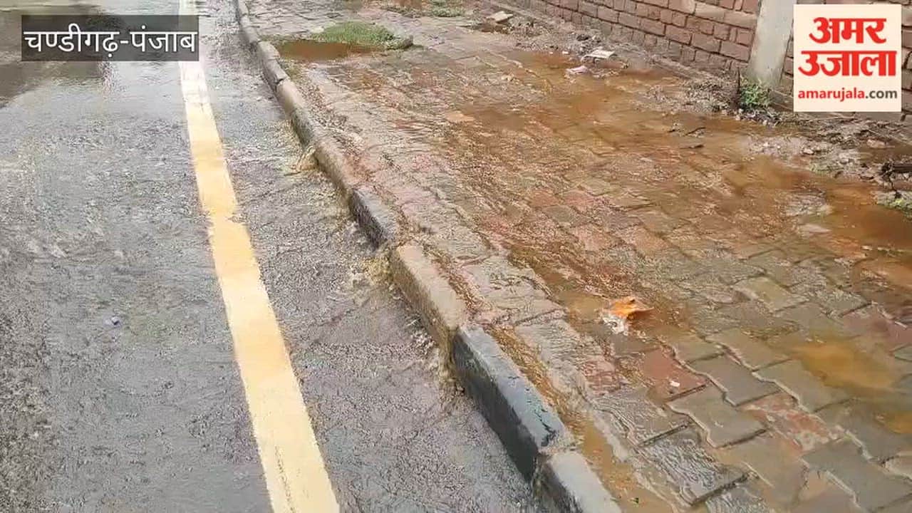 In Chandigarh, the Administrator's program is taking place on one side, while sewage is flowing on the other.