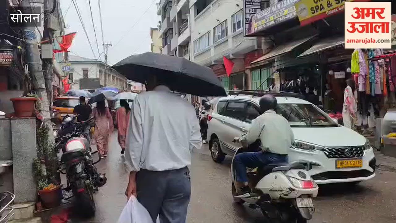solan mall road light rain brings drop in temperature