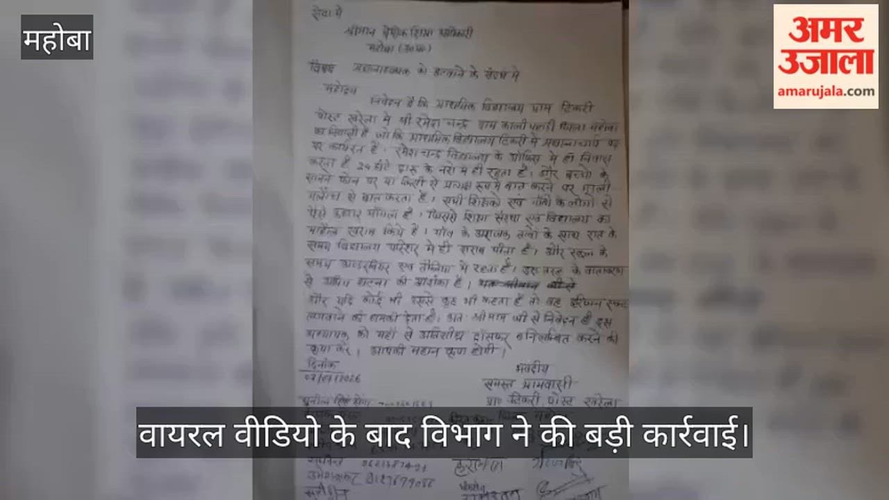 Headmaster Shameful Conduct in Mahoba Found Heavily Intoxicated with Music Blaring on TV