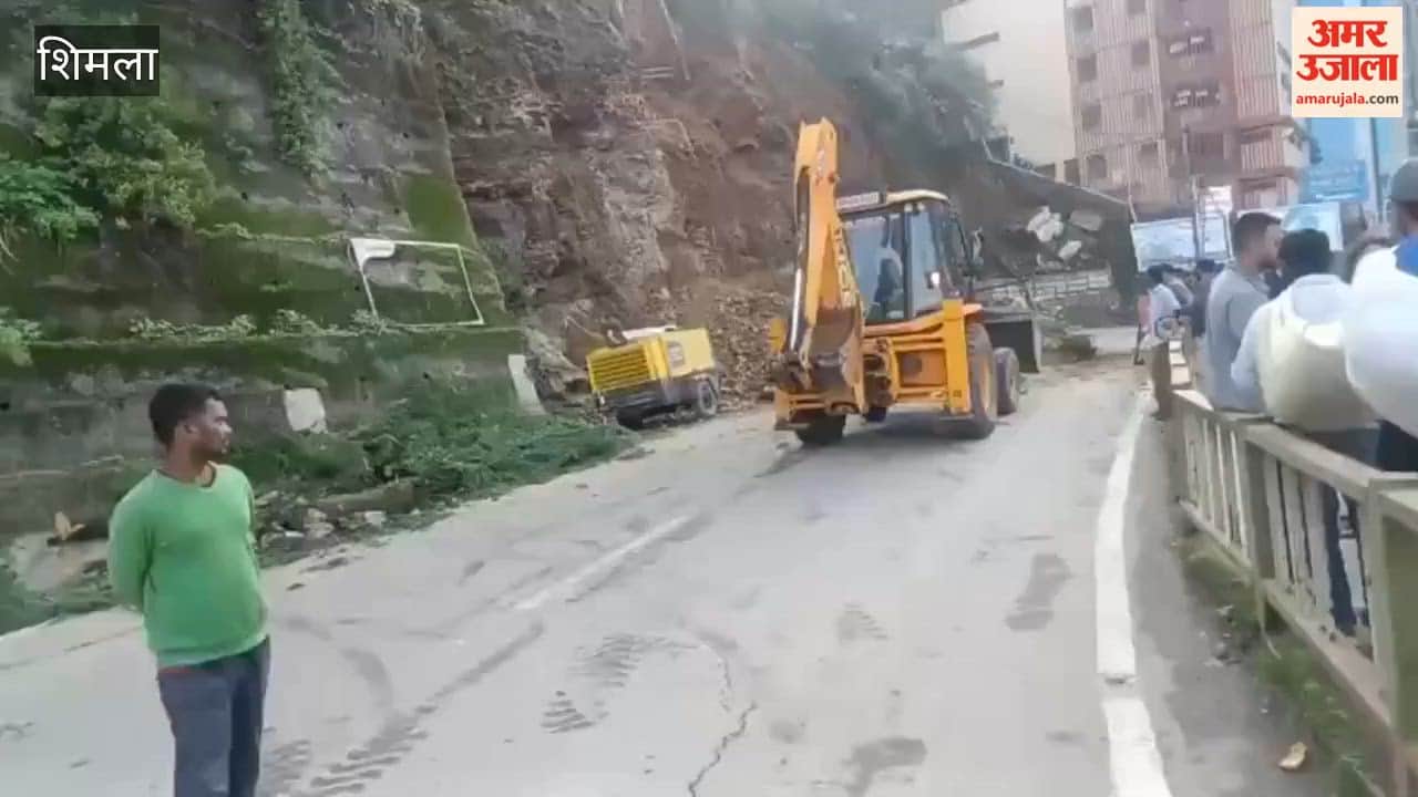 shimla landslide cart road near congress office traffic affected july 2026
