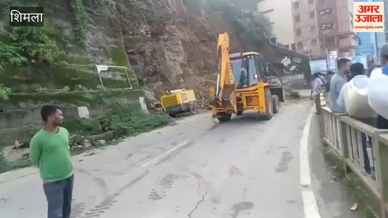 shimla landslide cart road near congress office traffic affected july 2026