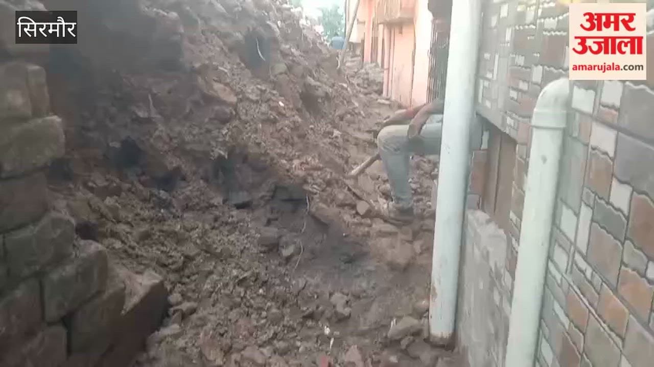 nahan joshiyon wali gali landslide relief work started debris removal sirmaur
