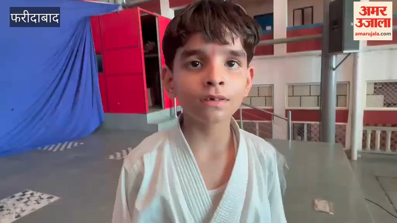 Young athletes beam after winning medals; district-level karate competition held in Faridabad