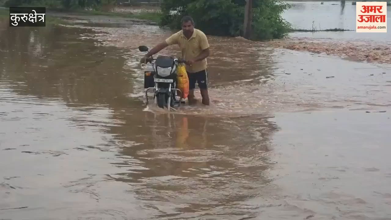 Water level rises in Markanda River in Kurukshetra; flood threat in Kathwa village.