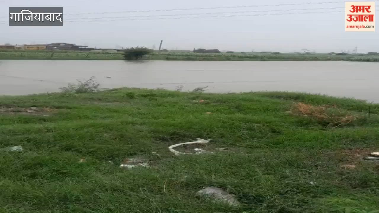 Rainwater floods fields in Muradnagar due to failure to clean drain