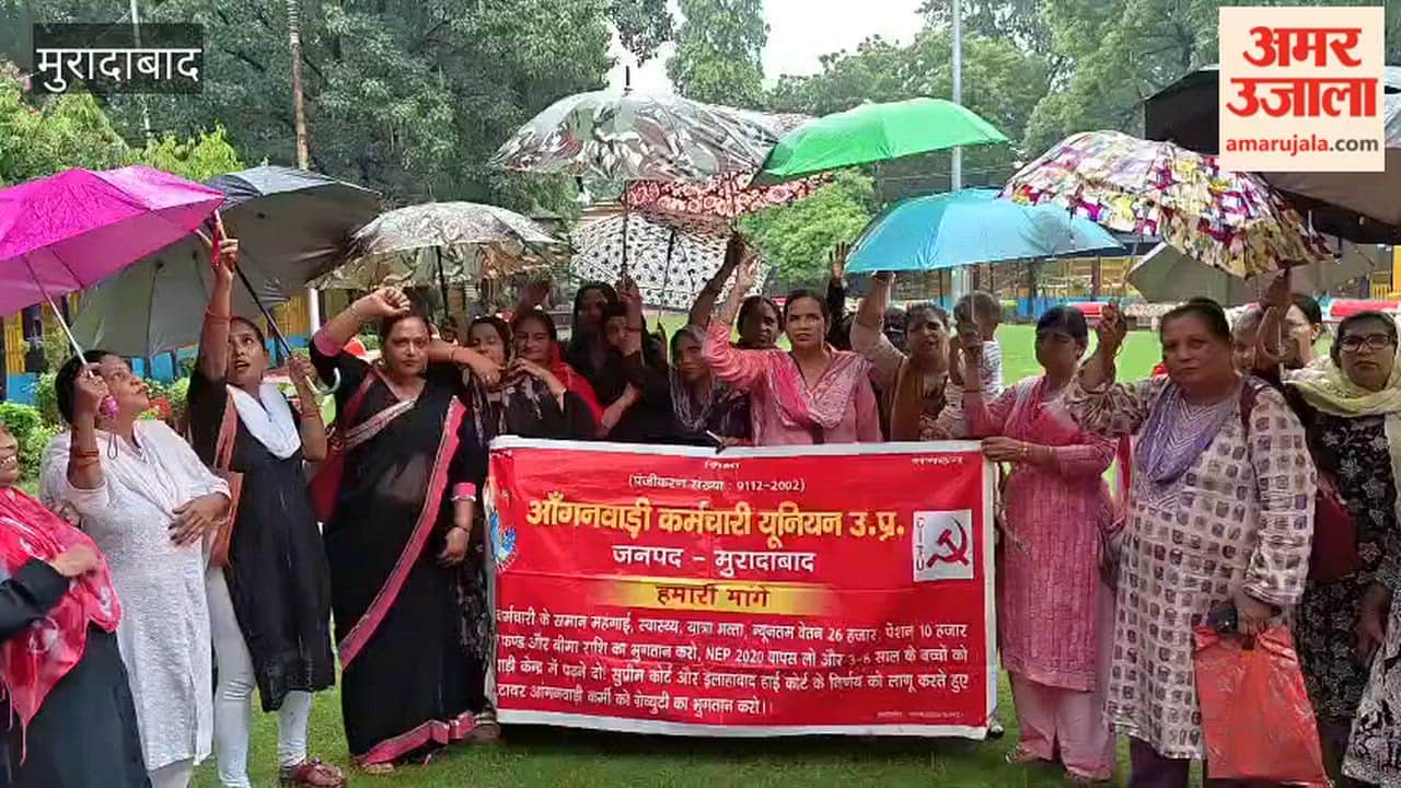 Anganwadi Workers' Union protests over various demands