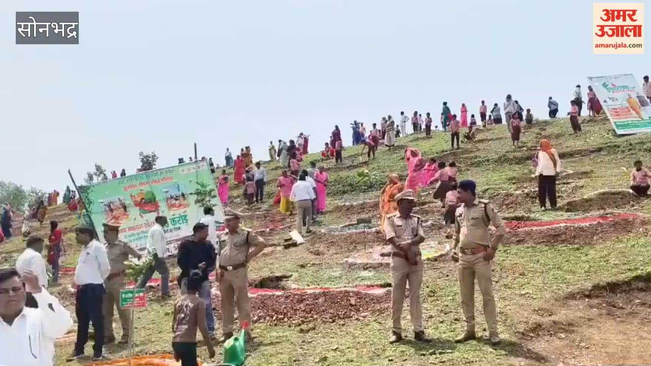 Plant Procession held in Sonanchal Minister of State and villagers joined procession as participants