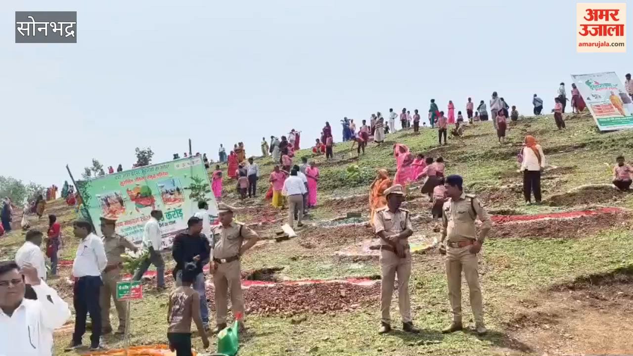 Plant Procession held in Sonanchal Minister of State and villagers joined procession as participants