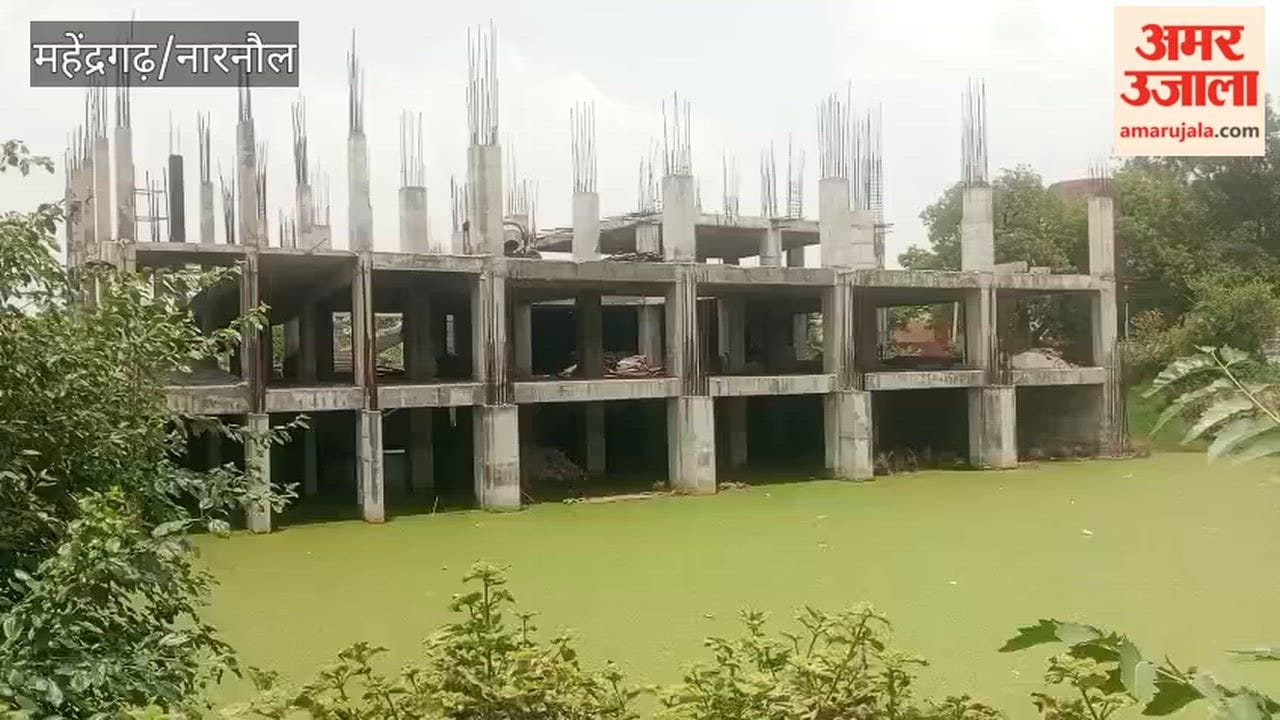 Water has been accumulating in the basement for two years; the foundation of the under-construction hospital building is at risk.