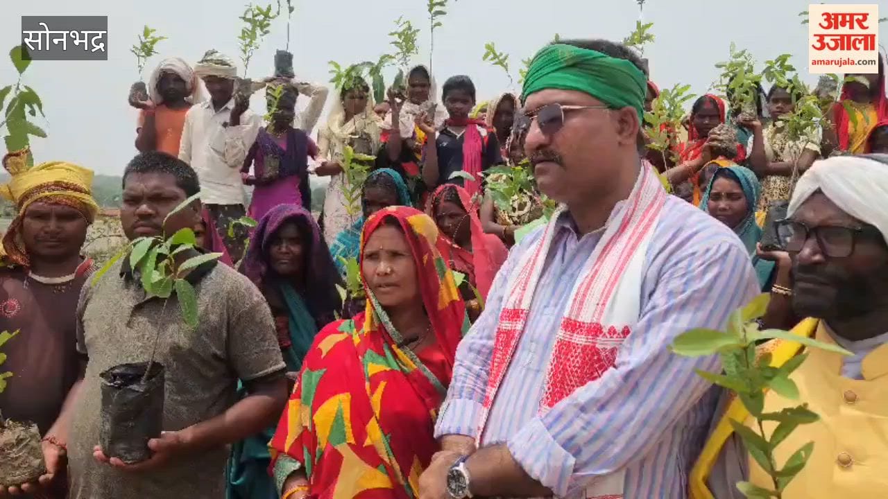 Villagers staged a protest to save water, forests, and land.