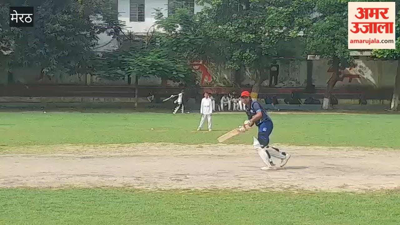 Players sweated to win in the cricket tournament held at Guru Teg Bahadur Public School.