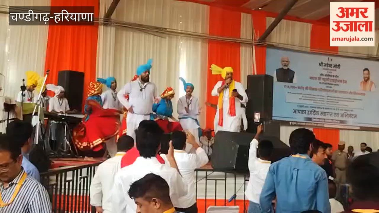Haryanvi singers infused enthusiasm among party workers at Modi's public rally in Jind.
