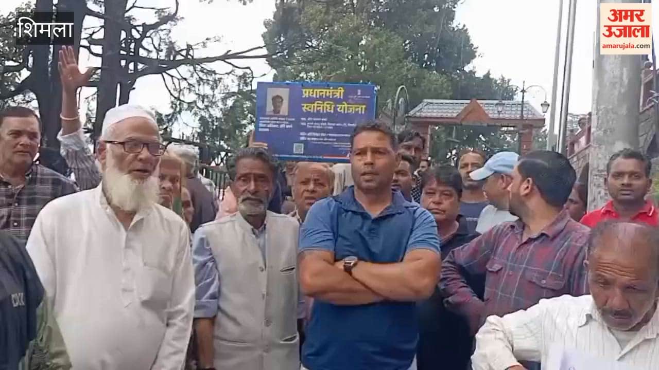 shimla cto chowk street vendors protest against municipal corporation action