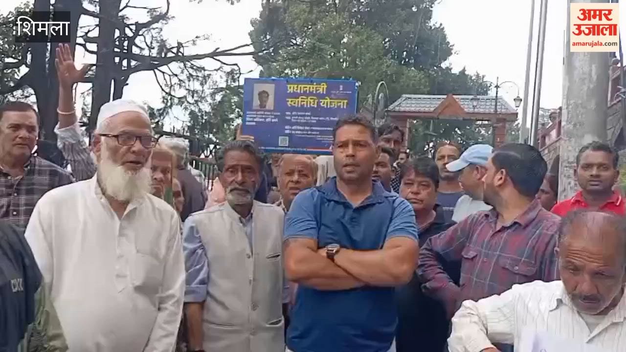shimla cto chowk street vendors protest against municipal corporation action