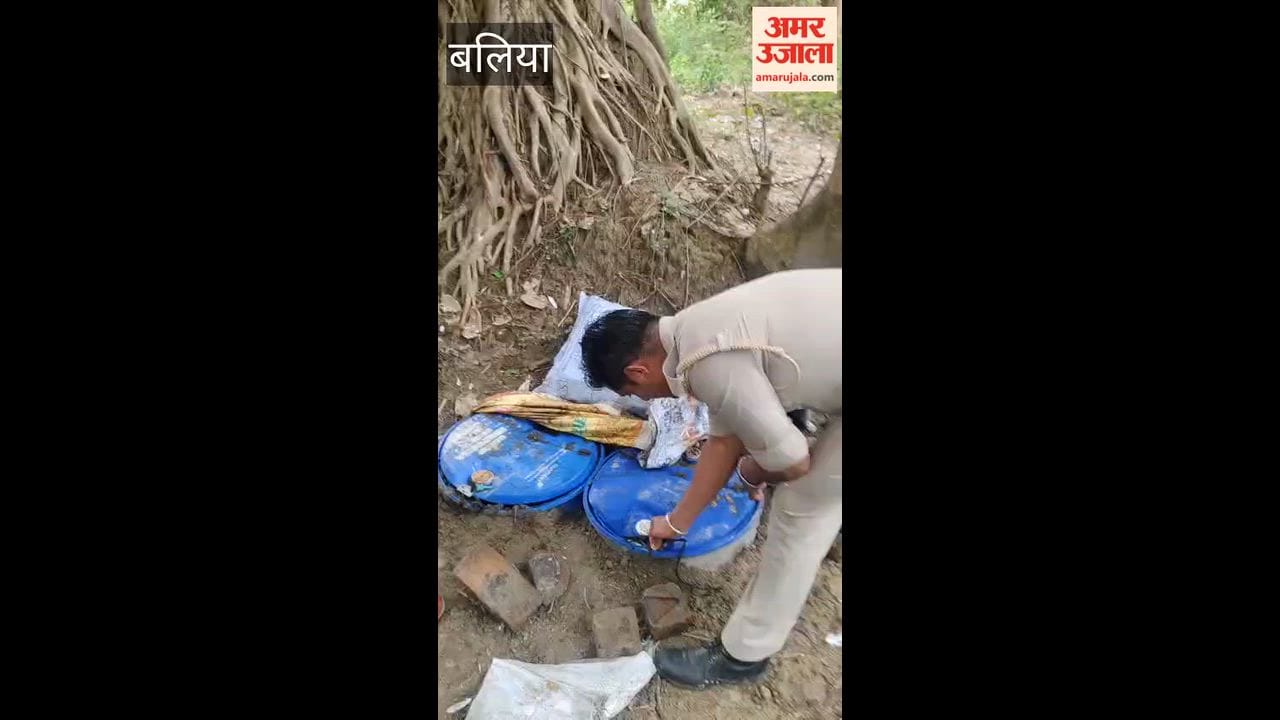 Excise team raids Saryu river islands; major crackdown on illicit liquor.