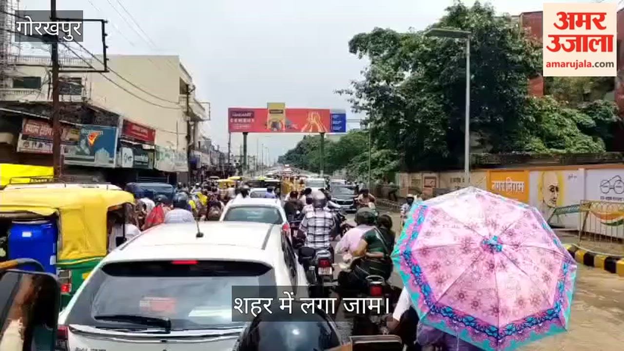 Rain disrupts traffic; long jams in several parts of the city.