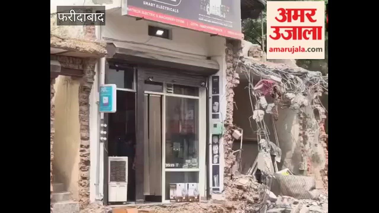 Bulldozers run on shops on Mohana Road for the construction of an elevated bridge