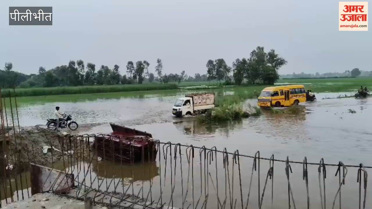 Waterlogging on the alternative route of under-construction culverts in Pilibhit