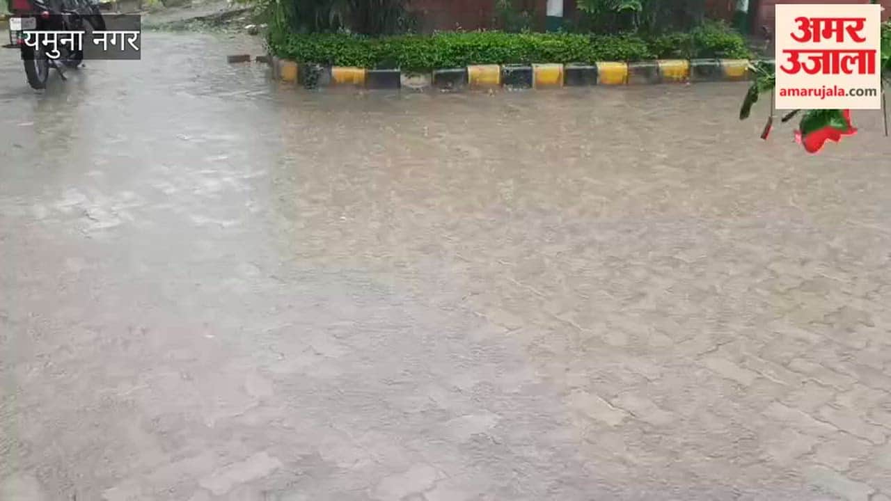 Relief from the heat in Yamunanagar following heavy rainfall; the weather has turned pleasant.