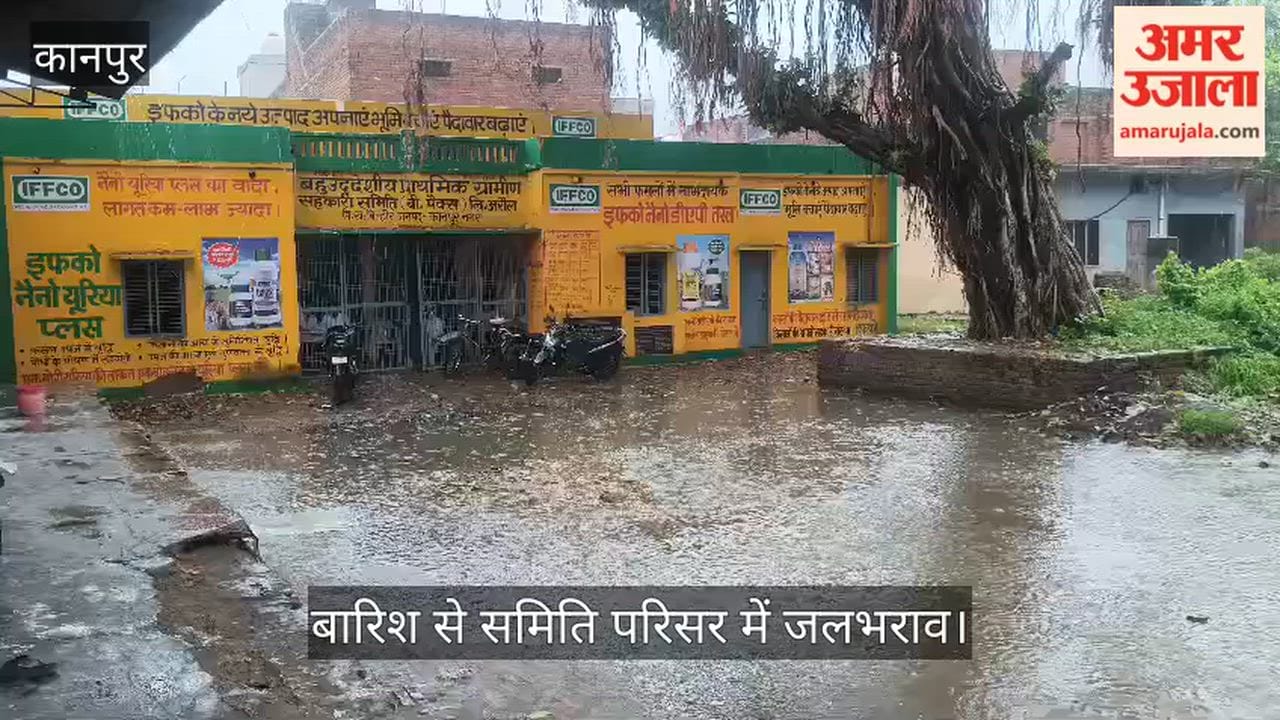 Waterlogging in committee premises due to rain, farmers face inconvenience