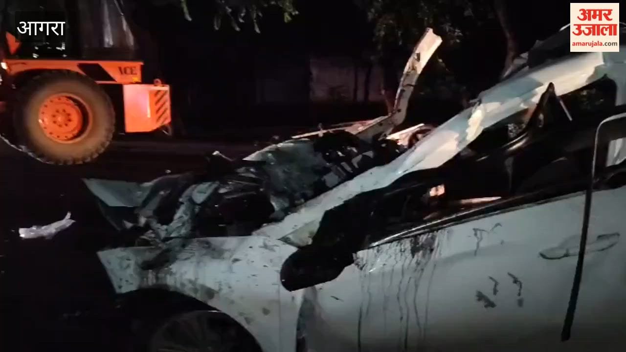 Horrific Canter-Car Collision on Fatehabad-Bah Road