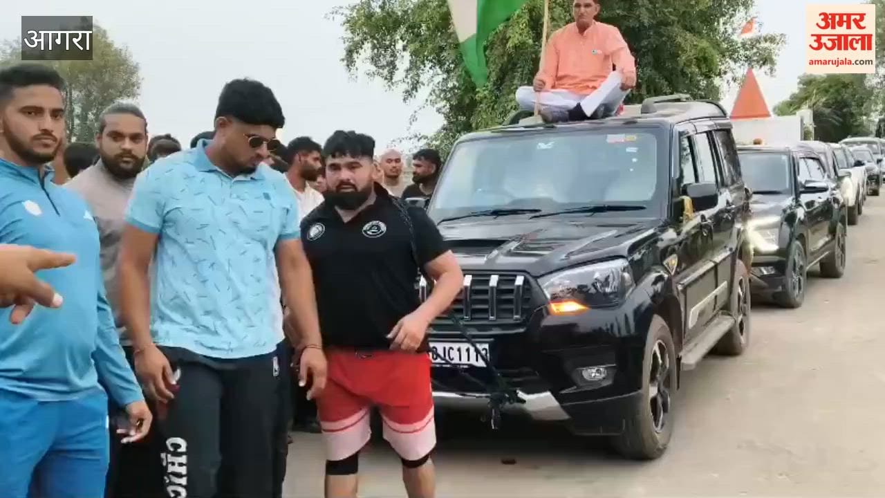 Wrestler Gaurav Pulls Eight Cars Together