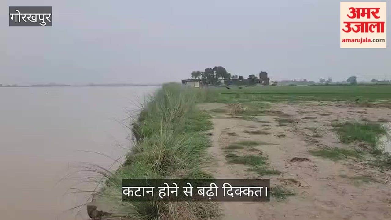 Water levels of the Saryu and Rapti rivers rose rapidly; fertile land belonging to Patna village was swallowed by the river.