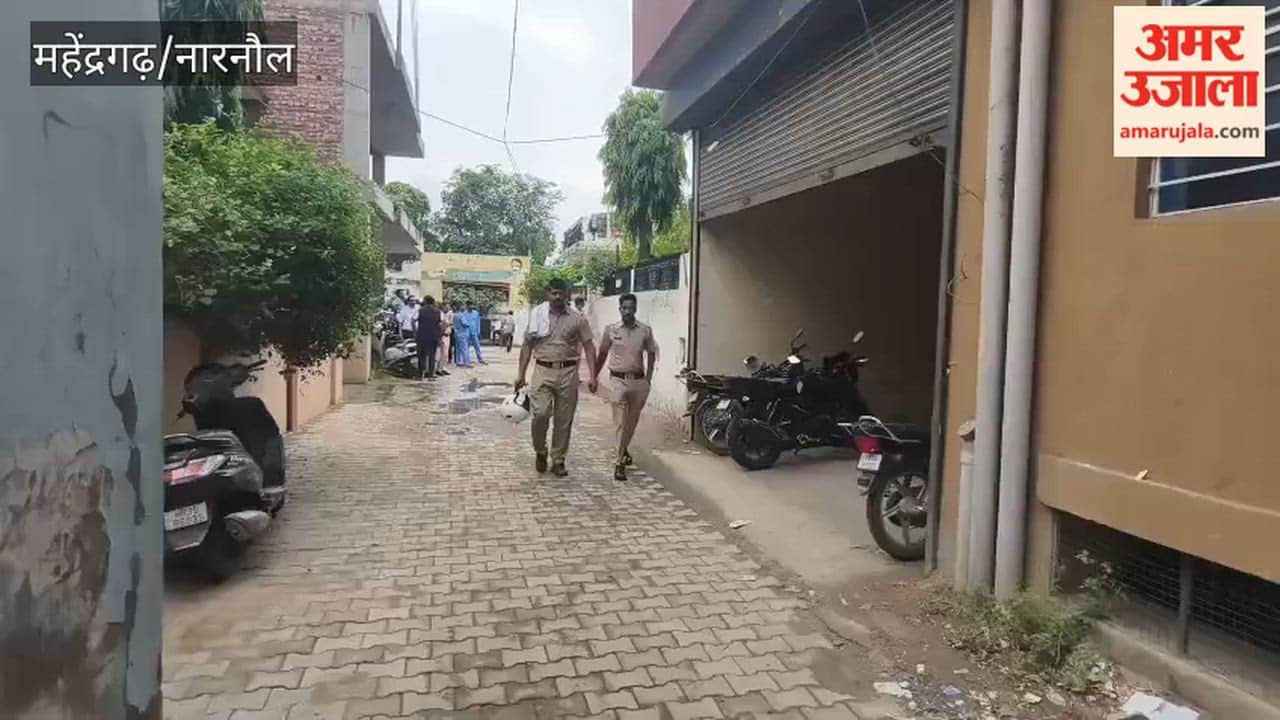 Fire breaks out in a house opposite the Superintendent of Police's residence in Narnaul; major tragedy averted, no casualties.