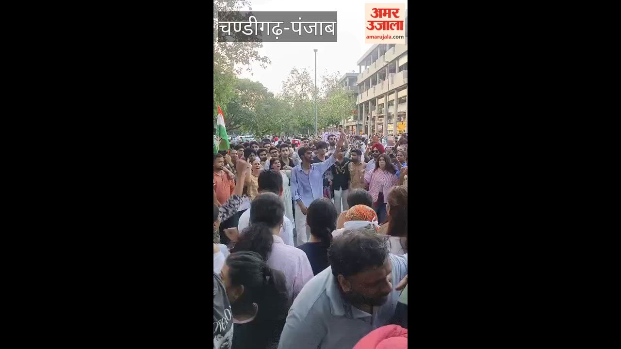 Celebrations erupt at Sector 17 Plaza after Dharmendra Pradhan's resignation; youth dance to celebrate.