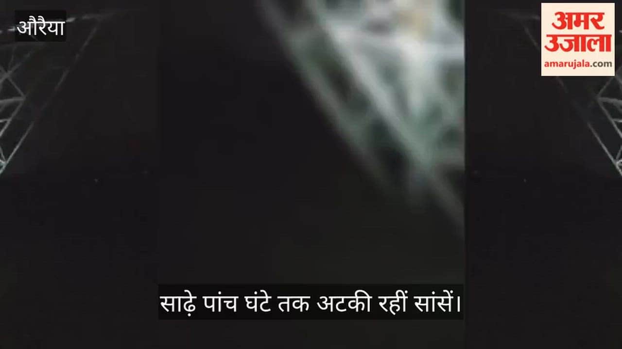 Auraiya Man climbs high tension line tower in field after dispute with wife