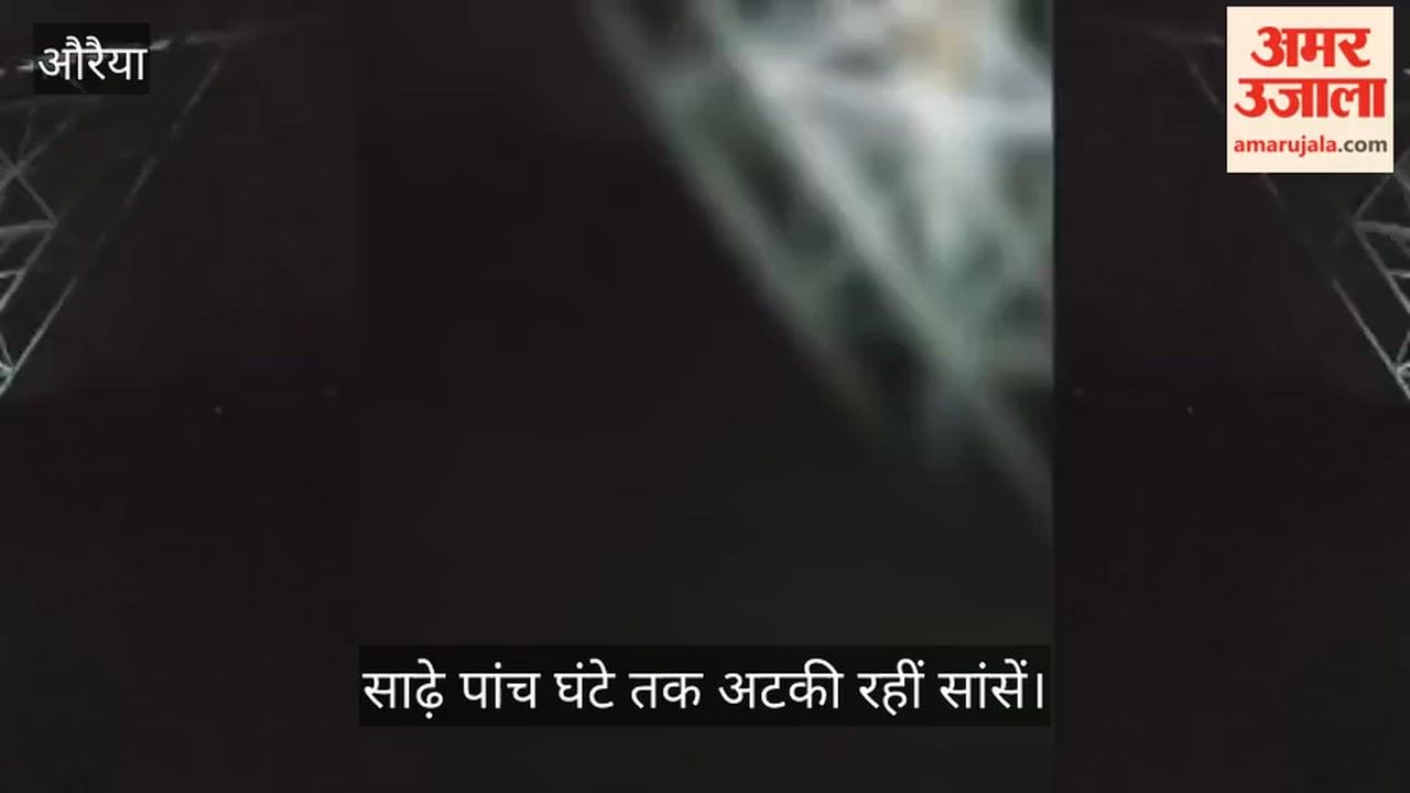Auraiya Man climbs high tension line tower in field after dispute with wife