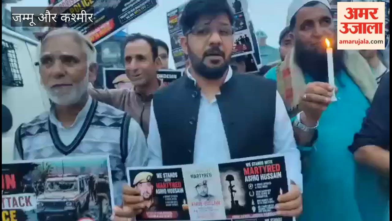 BJP Shopian Holds Candlelight March to Condemn Killing of Head Constable Ashiq Ahmad