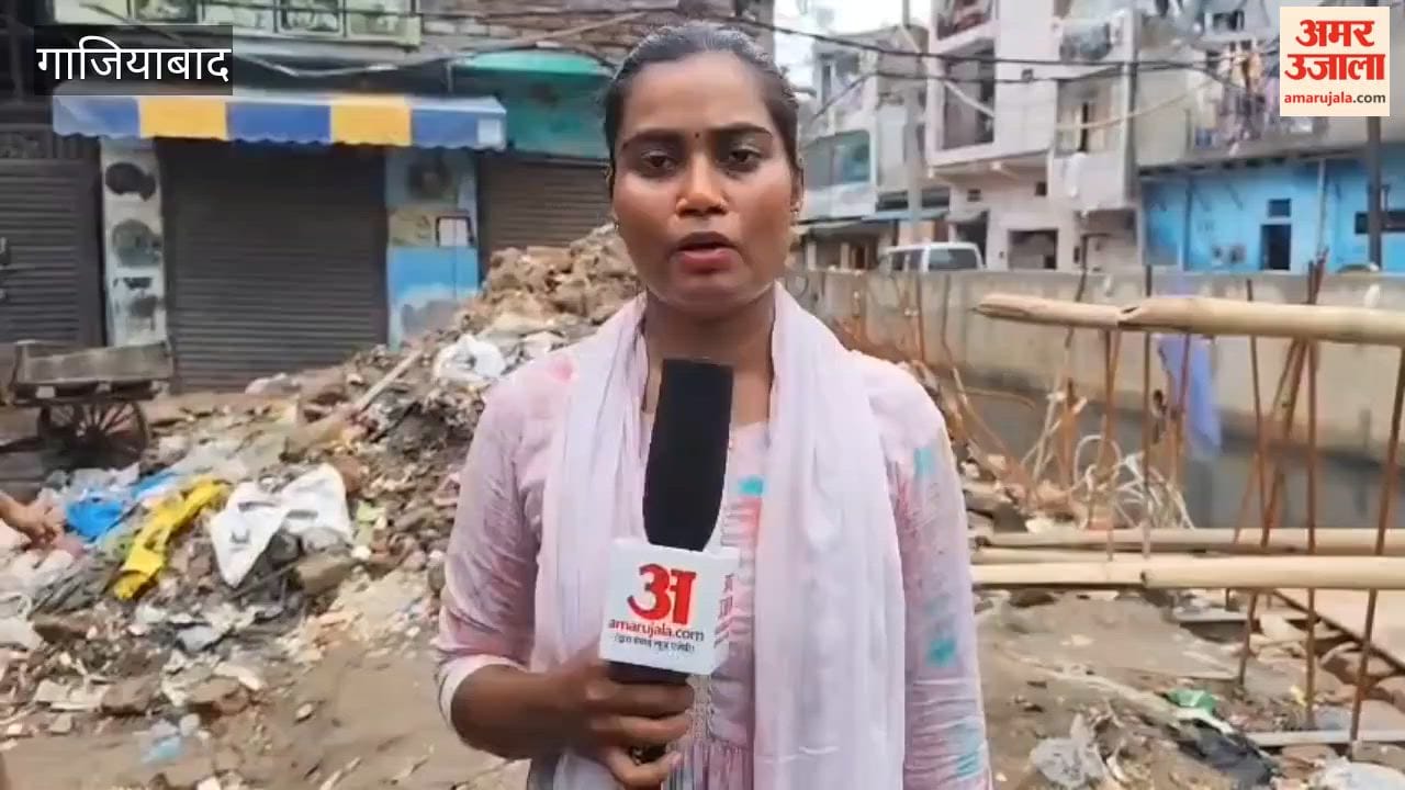 Culvert demolished for the construction of a long drain in Sahibabad.