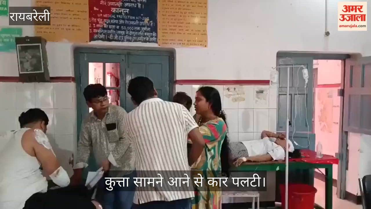 Video: रायबरेली में गंगा एक्सप्रेसवे पर कुत्ता सामने आने से कार पलटी, दो लोग घायल