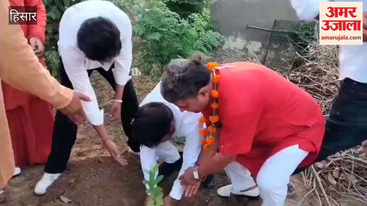 Hansi police and BJP leaders planted saplings and conveyed a message of environmental conservation.