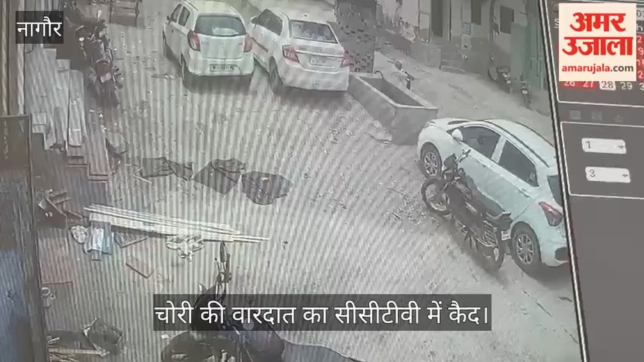 Nagaur News: Bike Stolen in Broad Daylight Outside Delhi Gate Police Outpost, Theft Captured on CCTV