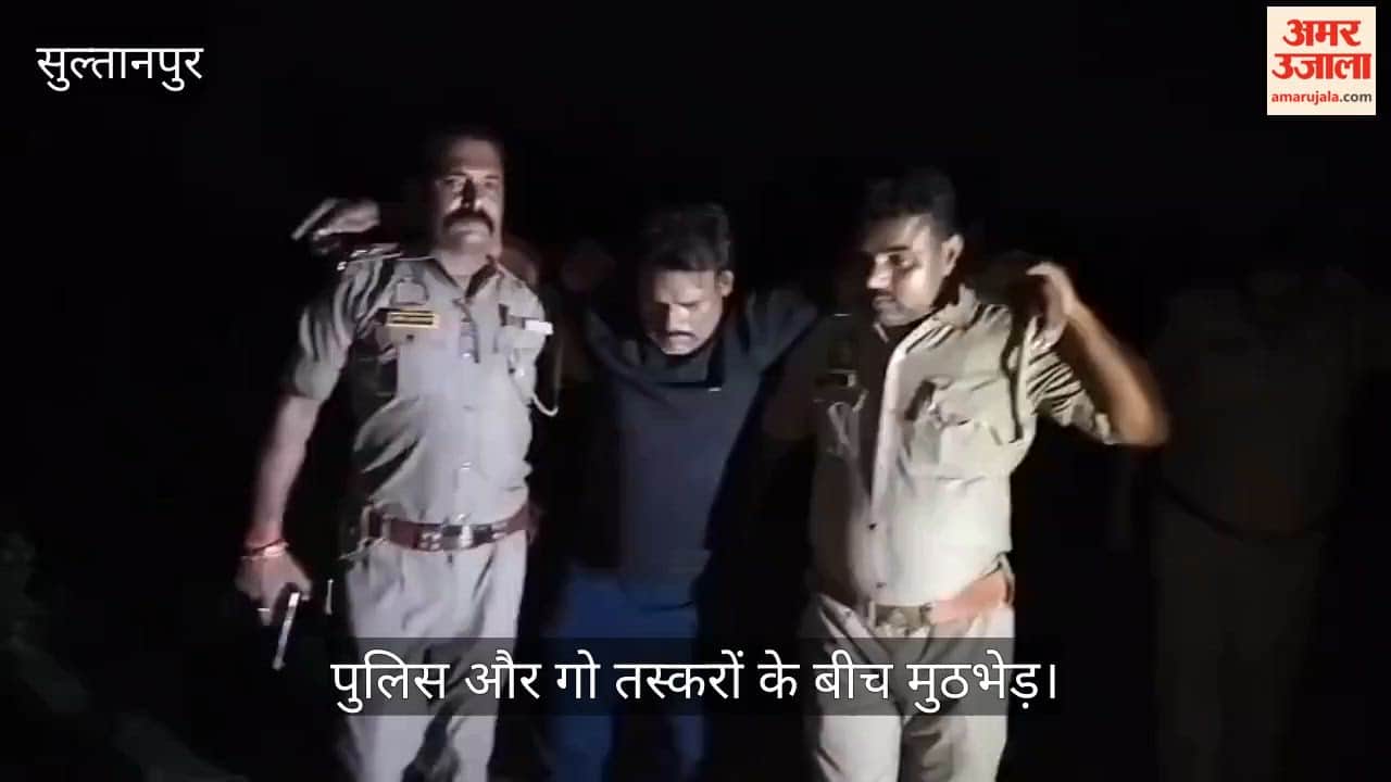 VIDEO: गो तस्करों से पुलिस की मुठभेड़, दो गिरफ्तार, एक के पैर में लगी गोली