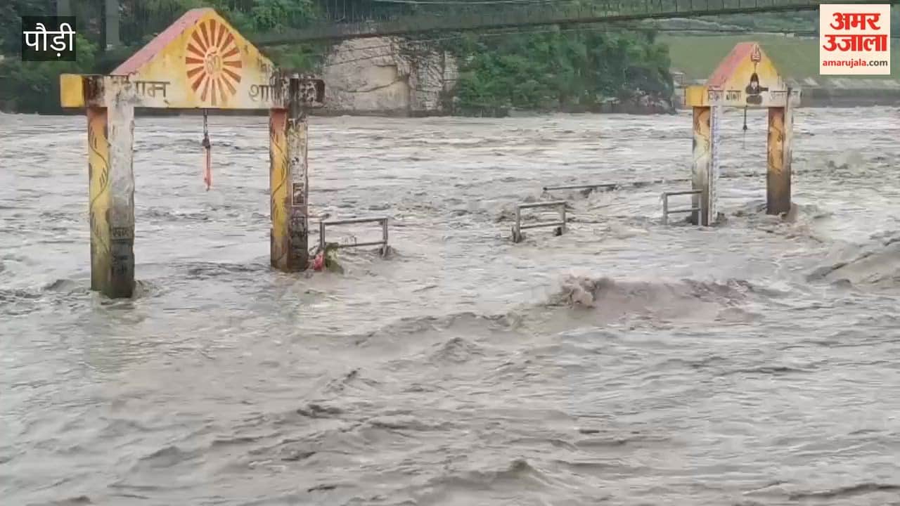 Alaknanda flow intensified in Srinagar Garhwal