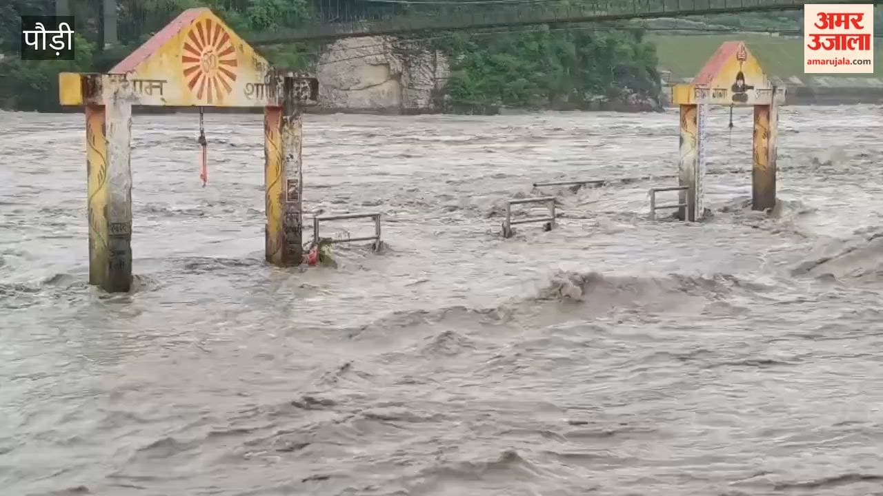 Alaknanda flow intensified in Srinagar Garhwal