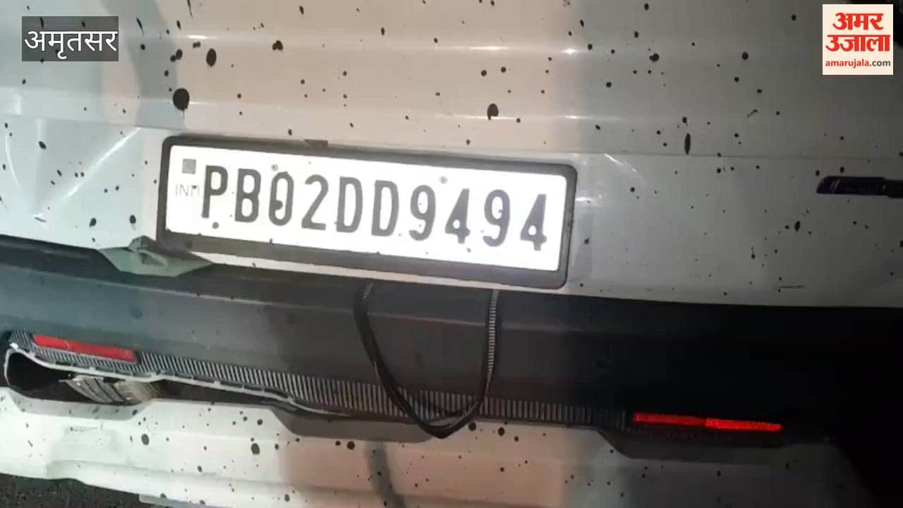 A speeding car crashed into the BRTS railing in Amritsar; iron grilles pierced through the vehicle.