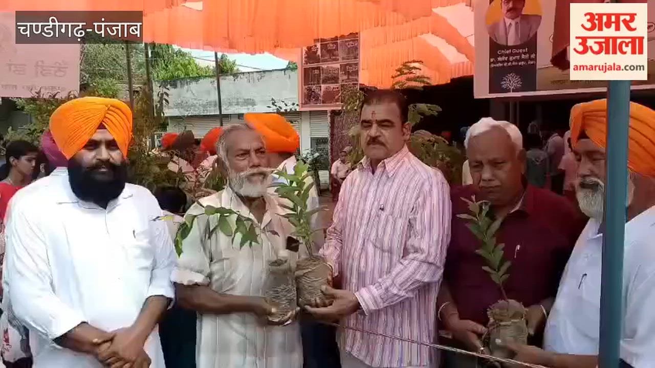 Moga's oldest organization, Khalsa Seva Society, organized a 'langar' (community distribution) of saplings.
